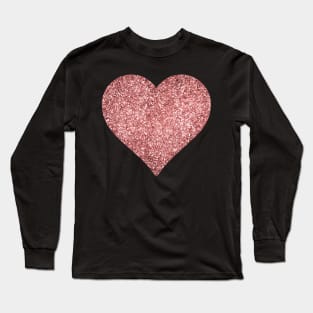 Rose gold heart Long Sleeve T-Shirt